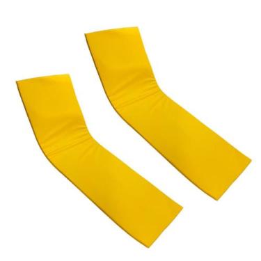 Imagem de Colchão Almofada Espreguiçadeira Piscina Amarelo Impermeável 2un - Dre