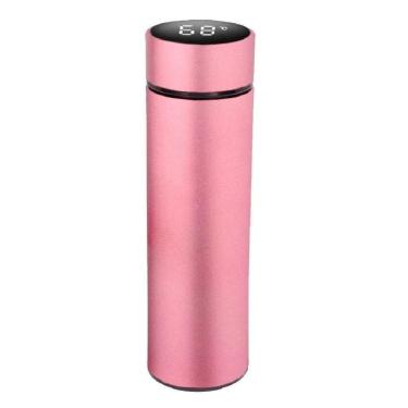 Imagem de Garrafa Térmica Com Display Led Termômetro Aço Inox 480ml