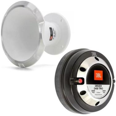 Imagem de Kit Driver Jbl D450 Trio 300w Rms  Corneta Branca Alumínio