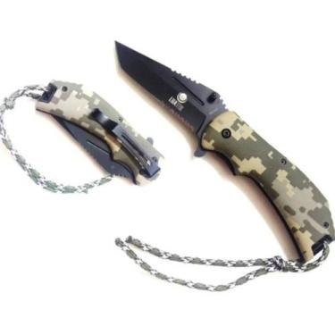 Imagem de Canivete Tático Sobrevivência Faca Combate Camuflado - Importado Luate