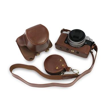 Imagem de Rieibi Capa para câmera Z fc Zfc, capa de couro PU com alça para Nikon Z fc Zfc 28 mm f/2.8 SE, lente 16-50 mm f/3.5-6.3, café, café
