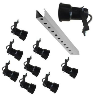 Imagem de Spot Para Trilho Eletrocalha Kit 9 Peças Lam Led Bulbo/Par - Spot Show