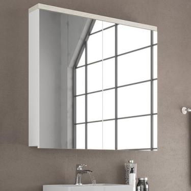 Imagem de Armário Espelheira de Banheiro 90cm 02 Portas Ref 920 Cewal - Arenito/