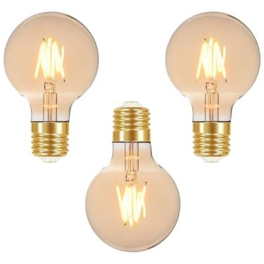 Imagem de Kit 3 Lâmpadas Led Filamento Retro Vintage G80 E27 Bivolt