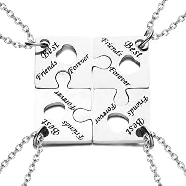 Imagem de LVEN BFF Colar para 2/3/4/5/6 Conjunto de Colar de Aço Inoxidável Família Amizade