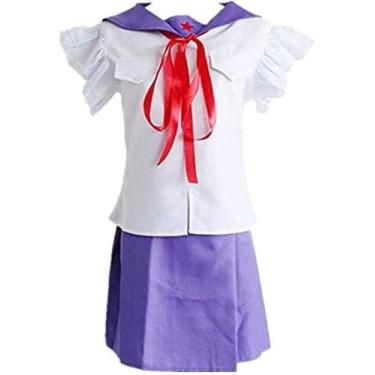 Imagem de Grand Duke Cos Gakkou Gurashi School Live! Takeya Yuki Cosplay Fantasia Uniforme Escolar (Top+Saia+Gravata Borboleta + Boné) (Feminino M)