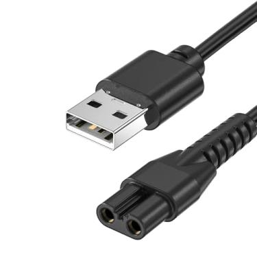 Imagem de Cabo carregador USB adequado para cortador de grama Manscaped 3.0/2.0 Aparador elétrico de cabelo na virilha, cabo de alimentação para barbeador Manscaped, cabo para aparar cabelos dispersos (5 V, 1,5