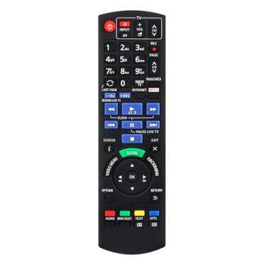 Imagem de N2QAYB001114 Controle remoto de substituição compatível com Panasonic Ultra HD Blu-Ray DMR-UBC80 DMR-UBC90 DMR-UBS80 DMR-UBS90 DMR-UBC86 DMR-UBC70 DMR-UBS70 gravador de disco Blu-ray