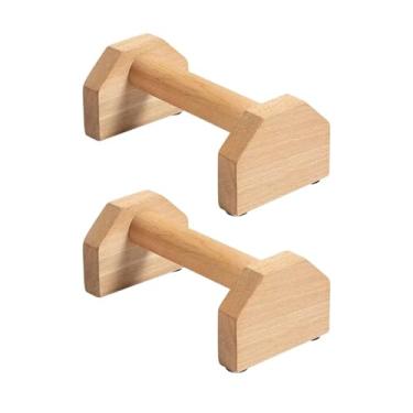 Imagem de Deevoka 2Pcs Pushup Stands Barras de flexão Parallettes de madeira Aptidão para ginástica interna e externa, S