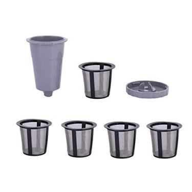Imagem de Ketofa K40 Filtro de café reutilizável cinza para Keurig My K-Cup Brewer com 4 filtros extras B31 B40 B45 B50 B55 B60 B65 B70 B75 K31 K45 K50 K55 K60 K70/75/79 Series