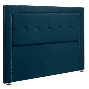 Imagem de Cabeceira Estofada para Cama Box Casal 140cm Ravena Veludo - SOFA STORE