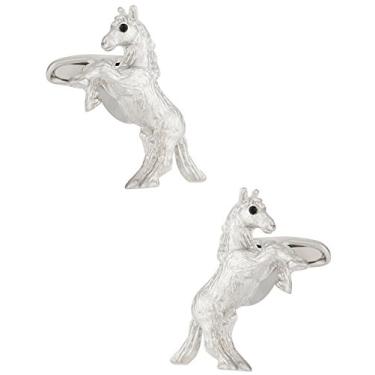 Imagem de Abotoaduras de cavalo de bronco com caixa de apresentação Safari Cuff-Daddy Bucking Bronco