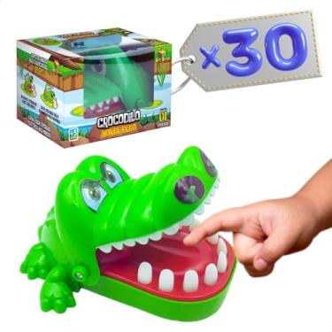 Imagem de Kit Crocodilo Morde Dedo Jacare Dentista 30 un Jogos Brinquedo infantil Caixa fechada Lote reposição estoque empresa loja varejo Presente Eventos Dia das Crianças aniversário Menina Menino