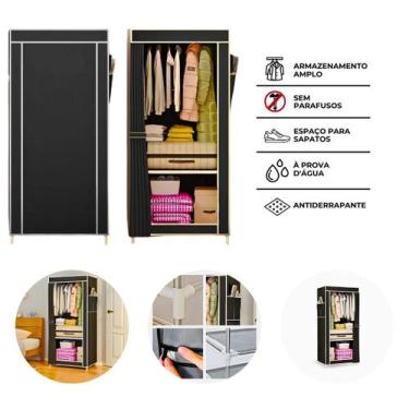 Imagem de Guarda Roupa 1 Porta Closet Dobrável Organizador de Tecido - Genérico