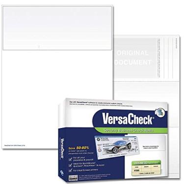 Imagem de VersaCheck Verificação segura - 500 cheques de voucher de negócios em branco - Blue Q Classic - Formulário nº 1000 de 500 folhas - Verifique no topo