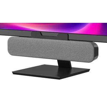 Imagem de OGUPGX Alto-falantes de computador para PC de mesa, alto-falantes de monitor para laptop, alto-falantes de PC com som alto, controle de volume facilmente se prende a monitores (adaptador USB-C para