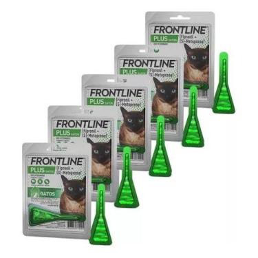Imagem de 5 Frontline Plus Para Gatos Antipulgas E Carrapatos Kit