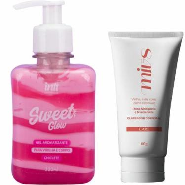 Imagem de Kit Hidratante Virilha Sweet Glow Beijavel Chiclete e Clareador Axilas