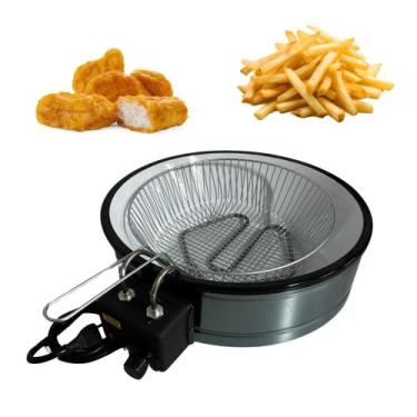 Imagem de Fritadeira Elétrica Industrial 7 Litros Esmaltada Redonda inox profiss