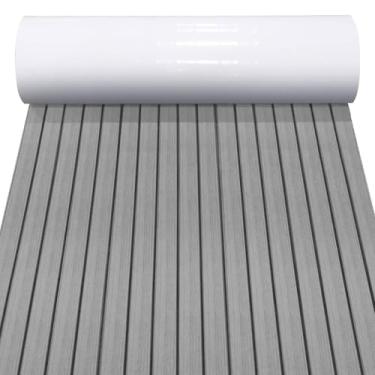 Imagem de Piso de Barco de Espuma de Eva, Decks de Auto Adesivo Marinho Com Apoio Adesivo, Piso Marinho de Barco, Folha de Deck para Jon Barcos Nadar Iate Iate Barco a Motor, Cinza