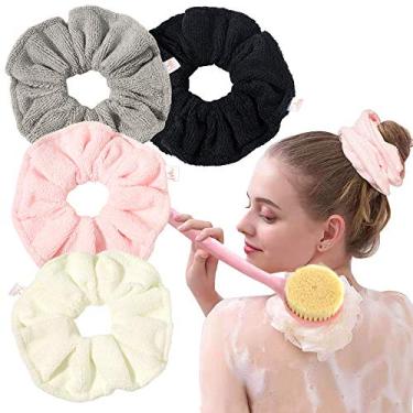Imagem de Ivyu Lenços de fibra de microfibra para secagem de cabelo – Prendedores grandes para cabelo cacheado para cama e piscina, ducha de cabelo molhado, antifrizz, absorvente, tecido felpudo rápido, presentes para mulheres e meninas