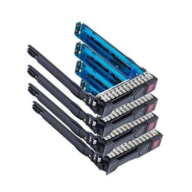 Imagem de Pack-4 Suporte de bandeja de unidade SAS SATA SFF SAS 651687-001 651699-001 compatível com HP Gen8 Gen9 G8 G9 ML350p DL360e DL320e DL380e SL270 sL230