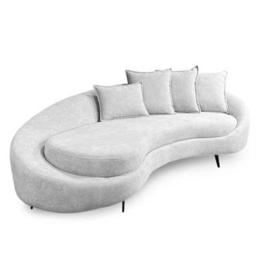 Imagem de Sofá 3 Lugares 2,30m Living Orgânico Medelim - Élpis Móveis, Boucle Pr