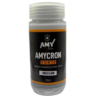 Imagem de Tinta para Couro 90ml Amycron Forte, Cinza Claro