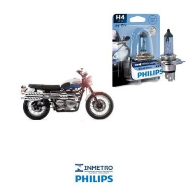 Imagem de Lâmpada Philips BlueVision H4 p/ TRIUMPH SCRAMBLER 900CC