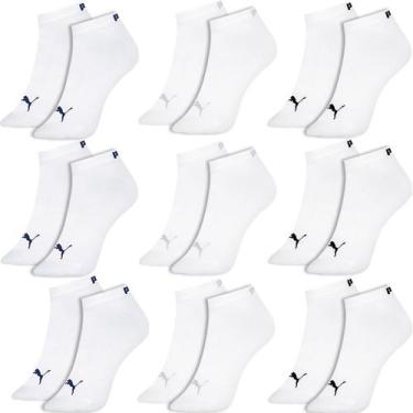 Imagem de Kit 9 Pares Meias Puma Soquete Cano Curto Baixo Meia Esportiva Academi