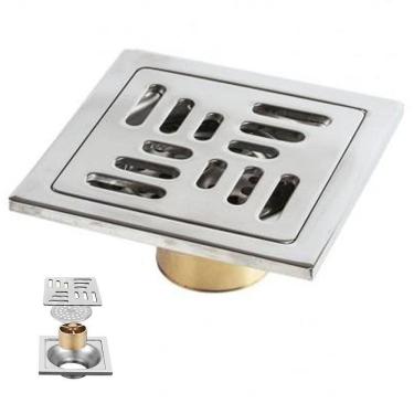 Imagem de Ralo Inox 10x10 Banheiro Lavabo Anti Odor Anti Inseto Casa Cozinha Lavandeira Seguro Hi...
