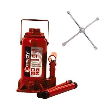 Imagem de Kit macaco hidraulico 15t e chave de roda 17 19 21 23 cinoy