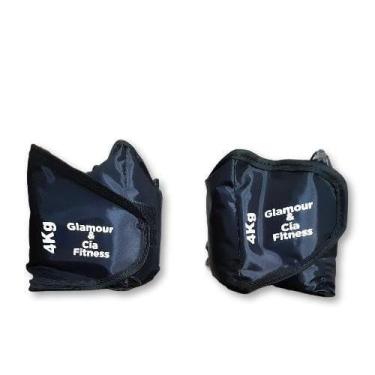 Imagem de Tornozeleira Caneleira De Peso 4kg Par Academia Treino Fitness - Glamo