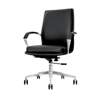 Imagem de Cadeira de Escritório Home Office Diretor Orion Executivo com Assento em Espuma Laminada, Base Giratória em Aço Cromado