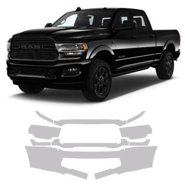 Imagem de FDAIUN Película protetora de tinta pré-cortada para Dodge RAM 2500 2019-2024 8,5 Mil TPU PPF barras dianteiras faróis transparentes carro HD arranhões acessórios externos