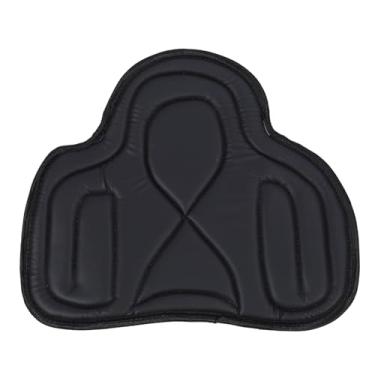 Imagem de Almofada de sela de couro PU, absorvente de choque e respirável, confortável com ajuste firme para equitação, mantém o cavalo seco, estável e agradável experiência de equitação (preto)