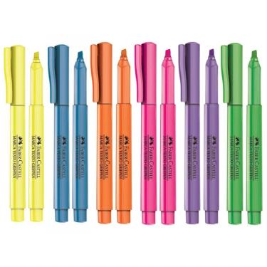 Imagem de Marca Texto Grifpen 6 Cores Neon Fluorescente faber castell