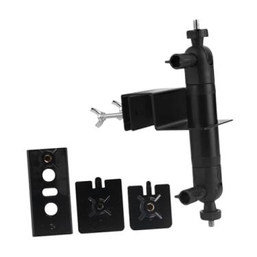 Imagem de YIJU Montagem da calha de cães ao ar livre clipe de tapume ajustável suporte de câmera de prateleira resistente, Preto