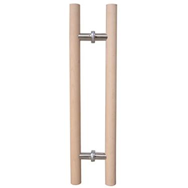 Imagem de Manípulo para porta de correr de celeiro puxador para porta de correr de celeiro de madeira 40 cm 60 cm 80 cm 100 cm de comprimento, maçaneta de porta antioxidante interior exterior de montagem