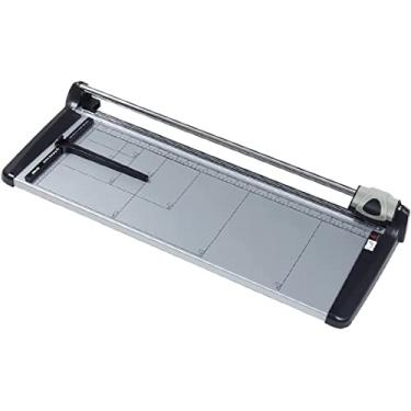 Imagem de Guilhotina de papel guilhotina cortador de papel, aparador rotativo com máquina de cortar papel de segurança automática, guilhotina de papel A4 para uso no escritório/escola / doméstico