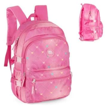 Imagem de Mochila de Costa Up4you Rosa Voltas Aulas Feminino - Luxcel
