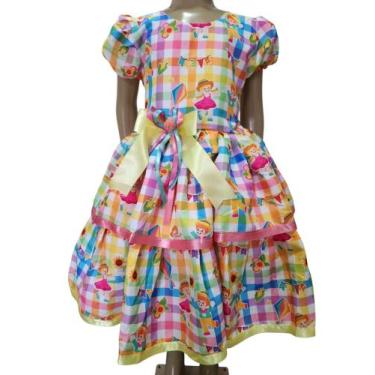 Imagem de Vestido Menina Infantil Elegante Quadrilha Junina Arraia - act, 03 ano