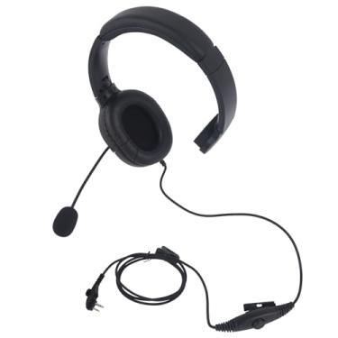 Imagem de Pdflie Fone de ouvido de lado único sobre o fone de ouvido VOX PTT com microfone boom para HYT Hytera BD502i BD552i BD612i PD402i PD482i PD502i PD562i TC508 PD506 (preto, com fio)