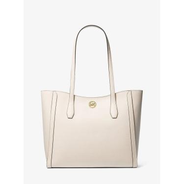 Imagem de Bolsa de Ombro Feminina Grande Creme MK Leida Tote
