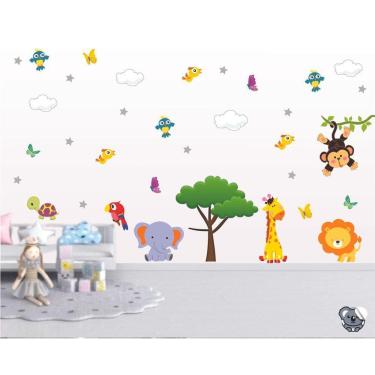 Imagem de Adesivo Decorativo De Parede Infantil Safari Animaizinhos