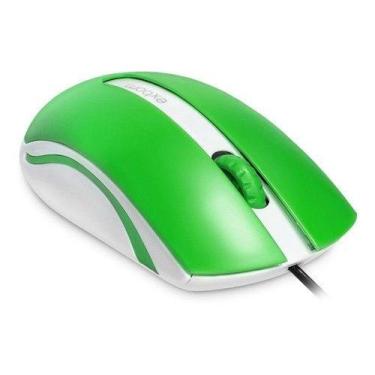 Imagem de Mouse c/ fio exbom usb 1000dpi verde/branco - CTMD