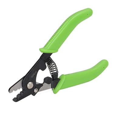 Imagem de Liga de Aço e ABS Fibra Óptica Fio Stripping Alicate, Verde, Alça Confortável, Reset Spring, Safe Lock, para Eletricistas Cortar Fio, Stripping Wire, Com Grande 2-3mm, Médio