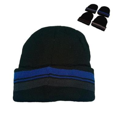 Imagem de Gorro de Poliéster Listrado Cores Sortidas - Aliança