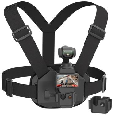 Imagem de Suporte de peito para Osmo Pocket 3 com adaptador de expansão, arnês de alça de peito para GoPro/DJI Osmo Action/Insta360, proteção macia confortável de usar acessórios para câmera de ação