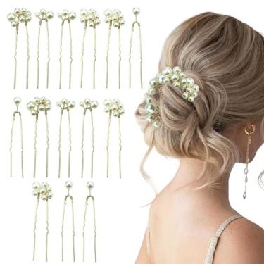 Imagem de 14 peças acessórios de cabelo de noiva pérola folha de casamento nupcial vintage alfinetes de cabelo para mulheres damas de honra noivas flores meninas